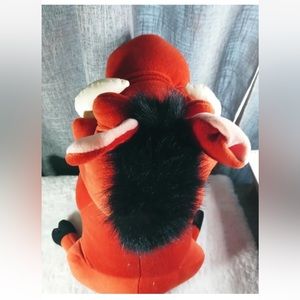 Large Disney Pumbaa Plush The Lion King 18" Bugs Come Out Of Mouth